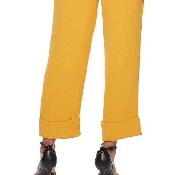 BOHO Style CARA & SANTANA (Apt.9) Mustard CAPRI PANTS Loosely Fit Size 10 - Picture 3 of 13